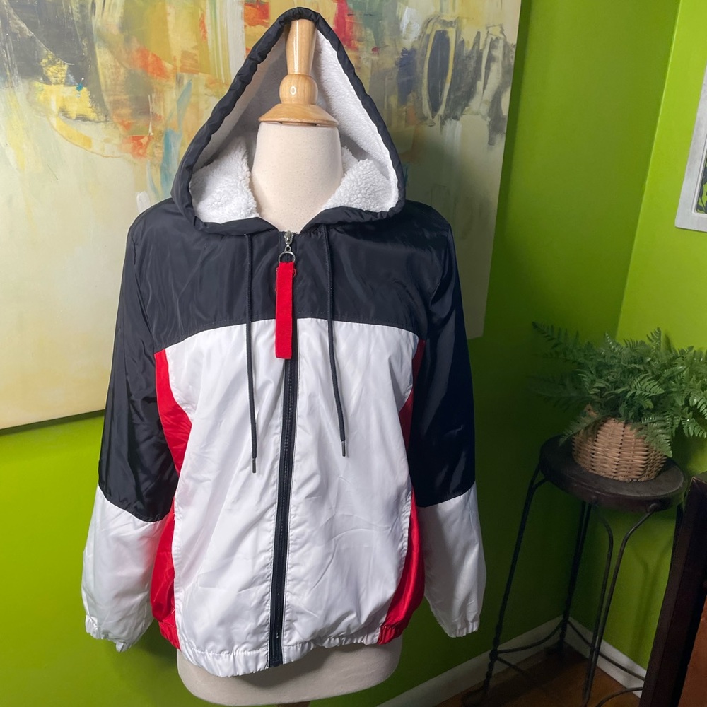 Hooded zip up jacket